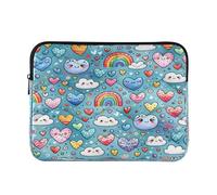 xigua Rainbows and Clouds Laptop Sleeve 15-16 Inch Laptop Sleeve Bag, Shockproof Laptop Case Tablet Liner Pouch