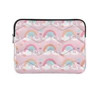 xigua Rainbows Bunny Ears Laptop Sleeve 13-14 Inch Laptop Sleeve Bag, Shockproof Laptop Case Tablet Liner Pouch