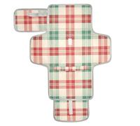 xigua Red Green Plaid Portable Diaper Changing Pad, Waterproof Baby Changing Mat with Storage Pocket & Built-in Pillow, Foldable Travel Pad, Newborn Gift Set for Boy Girl