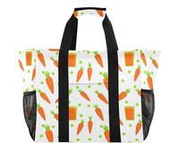 xigua Reusable Grocery Bags Foldable Carrots Shopping Bags, Heavy Duty Grocery Bags with Reinforced Bottom & Handles