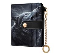 xigua Roaring Wolf Women's RFID Wallet -Sof Leather Small Ladies Purse with Zipper Coin Pocket & ID Window - Purse Card Holder for Women753