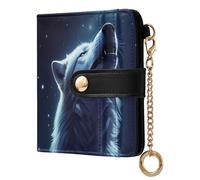 xigua Roaring Wolf Women's RFID Wallet -Sof Leather Small Ladies Purse with Zipper Coin Pocket & ID Window - Purse Card Holder for Women685