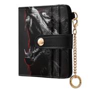 xigua Roaring Wolf Women's RFID Wallet -Sof Leather Small Ladies Purse with Zipper Coin Pocket & ID Window - Purse Card Holder for Women364