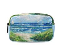 xigua Rural Seaside Sailboats Big Capacity Pencil Case,Pencil Pen Pouch Bag Cosmetic Bag Storage Case Middle School College Office Organizer for Student Teens Girls Adults786