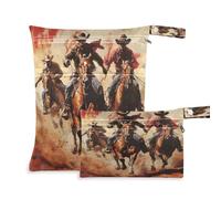 xigua Rushing Army Cowboys Wet Bag Nappy Bag,2 PCS Wet Dry Bag, Reusable Produce Bags,Waterproof Washable Hanging Large Two Zippered Pockets for Baby Diaper Travel Beach Pool Daycare Gym Bag546