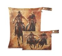 xigua Rushing Army Cowboys Wet Bag Nappy Bag,2 PCS Wet Dry Bag, Reusable Produce Bags,Waterproof Washable Hanging Large Two Zippered Pockets for Baby Diaper Travel Beach Pool Daycare Gym Bag542