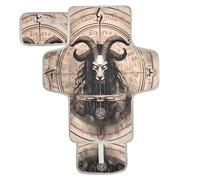 xigua Satanic Goat Portable Diaper Changing Pad, Waterproof Baby Changing Mat with Storage Pocket & Built-in Pillow, Foldable Travel Pad, Newborn Gift Set for Boy Girl