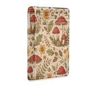 xigua Slim Wallet Front Pocket Leather RFID Blocking Credit Card Holder Botanical Mushrooms Minimalist Wallets
