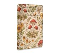 xigua Slim Wallet Front Pocket Leather RFID Blocking Credit Card Holder Botanical Mushrooms Minimalist Wallets