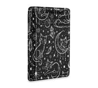 xigua Slim Wallet Front Pocket Leather RFID Blocking Credit Card Holder Cats Black White Minimalist Wallets