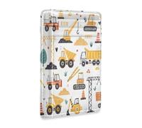 xigua Slim Wallet Front Pocket Leather RFID Blocking Credit Card Holder Cute Construction Vehicles Minimalist Wallets