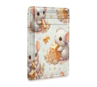 xigua Slim Wallet Front Pocket Leather RFID Blocking Credit Card Holder Cute Fluffy Mices Minimalist Wallets