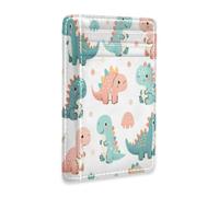 xigua Slim Wallet Front Pocket Leather RFID Blocking Credit Card Holder Cute Little Dinosaurs Minimalist Wallets