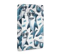 xigua Slim Wallet Front Pocket Leather RFID Blocking Credit Card Holder Funny Sharks Minimalist Wallets