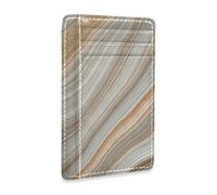 xigua Slim Wallet Front Pocket Leather RFID Blocking Credit Card Holder Grey Sandstone Texture Minimalist Wallets