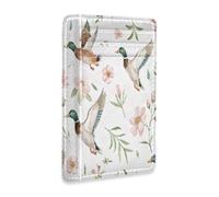 xigua Slim Wallet Front Pocket Leather RFID Blocking Credit Card Holder Mallard Ducks Minimalist Wallets