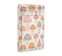 xigua Slim Wallet Front Pocket Leather RFID Blocking Credit Card Holder Pastel Mushroom Pattern Minimalist Wallets