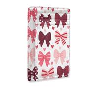 xigua Slim Wallet Front Pocket Leather RFID Blocking Credit Card Holder Romantic Bow Pattern Minimalist Wallets