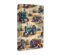 xigua Slim Wallet Front Pocket Leather RFID Blocking Credit Card Holder Vintage Farm Tractors Minimalist Wallets