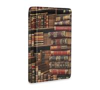 xigua Slim Wallet Front Pocket Leather RFID Blocking Credit Card Holder Vintage Library Minimalist Wallets