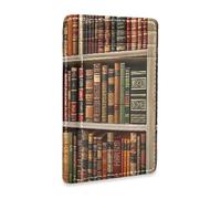 xigua Slim Wallet Front Pocket Leather RFID Blocking Credit Card Holder Vintage Library Minimalist Wallets