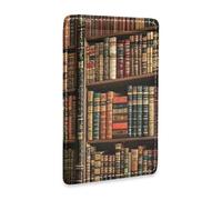 xigua Slim Wallet Front Pocket Leather RFID Blocking Credit Card Holder Vintage Library Minimalist Wallets