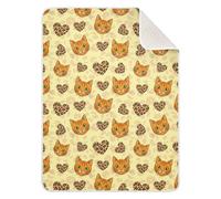 xigua Soft Baby Blanket Crib Blanket - Cute Cat Face Cotton Nursery Bed Blanket for Ultimate Comfort & Warmth-30x40in