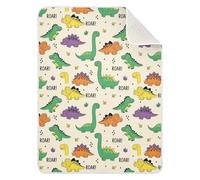 xigua Soft Baby Blanket Crib Blanket - Cute Dinosaur Cotton Nursery Bed Blanket for Ultimate Comfort & Warmth-30x40in