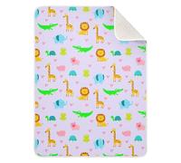 xigua Soft Baby Blanket Crib Blanket - Cute Zoo Animals Cotton Nursery Bed Blanket for Ultimate Comfort & Warmth-30x40in