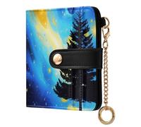xigua Starry Sky Under The Dreamy Sky Women's RFID Wallet -Sof Leather Small Ladies Purse with Zipper Coin Pocket & ID Window - Purse Card Holder for Women767