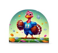 xigua Turkey Wearing A Football Jersey Acrylic Napkin Holder,Napkin Holders for Tables Kitchen Restaurant Home Decor, Modern Decorative Holder for Dinner Paper Cocktail Napkins276