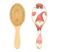 xigua Valentine's Day Cute Gnome Hair Brush,Massage Wooden Hairbrush Reducing Hair Breakage and Frizzy,No More Tangle for All Hair Types278