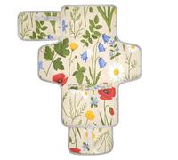 xigua Wildflowers Pattern Portable Diaper Changing Pad, Waterproof Baby Changing Mat with Storage Pocket & Built-in Pillow, Foldable Travel Pad, Newborn Gift Set for Boy Girl