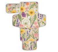 xigua Wildflowers Pattern Portable Diaper Changing Pad, Waterproof Baby Changing Mat with Storage Pocket & Built-in Pillow, Foldable Travel Pad, Newborn Gift Set for Boy Girl