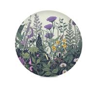 xigua Wildflowers Round Placemats - 4 Pack Non-Slip Table Mat, Heat and Stain Resistant Placemat for Table Home Decoration