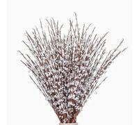 XIGUI 12 Pcs White Stem Artificial Jasmine Flowers Tall Fake Flower Bouquet Faux Jasmine Plants for Hotel Home Office Kitchen Bedroom Wedding Party DIY Decor 29.5''