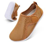 XIHALOOK Water Shoes for Men and Women, Quick Drying, Lightweight, Aqua, Barefoot for Beach, Swimming, Pool, Surfing, Yoga, Sports, brown, 4.5/6 UK