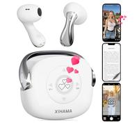 xihama 4-in-1 Earbuds Wireless Bluetooth with Scrolling Remote Control for TikTok YouTube IG Short Videos,Page Turner for Kindle App for | iPhone | Android | iOS | iPad | Tablet | White
