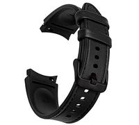 XIHAMA Compatible with Samsung Galaxy Watch 7 6 5 4 40mm 44mm Band, Soft Leather Hybrid Silicone Strap Replacement wristband for Galaxy Watch 6 Classic 43mm 47mm /4 Classic 42mm 46mm (Black)