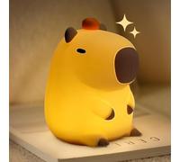XIHAMA Cute Capybara Silicone Night Light Animal Nursery Lamp USB Rechargeable,2 Levels Brightness,20 Mins Timer,Decor for Kid's Room, Living Room,Birthday,Xmas,Festival Gift for Kids Adult Gifts