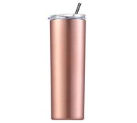 Xihedfd Insulated Tumblers with Lids and Straws 20 oz Stainless Steels Skinny Tumbler Cup Gift for Women Men Sport Work-Rose Gold