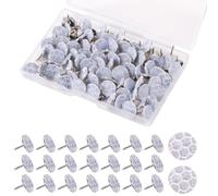 XIHIRCD 100pcs Reflective Tacks Trail Marking Tacks, Glow Tacks Reflective Trail Markers Hunting Reflector Tacks Mark Trail Reflective Tacks for Hunting Hiking Camping Tree Stand (Silver)