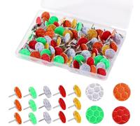 XIHIRCD 100pcs Reflective Tacks Trail Marking Tacks, Glow Tacks Reflective Trail Markers Hunting Reflector Tacks Mark Trail Reflective Tacks for Hunting Hiking Camping Tree Stand (5 Colors)