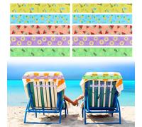 XIHIRCD 10pcs Towel Bands, Windproof Towel Bands for Sun Loungers Beach Chairs Towel Clips Beach Chair Towel Straps Holder Elastic Beach Accessories for Summer Beach, Pool, Cruise Chairs (5 Styles)