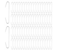 XIHIRCD 120pcs Christmas Ornament Hooks, 0.5x2.5 Inch Bendable Decorative Hangers Hooks Metal Clips Christmas Tree Hangers Hooks for Christmas Decoration (Silver)