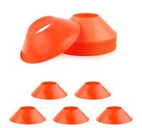 XIHIRCD 15pcs Soccer Cones for Training, Mini Football Disc Cones Flexible Agility Cones Training Marker Cones for Basketball Football Practice Equipment Running Sports Games Kids Skating(Orange)