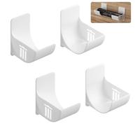 XIHIRCD 2 Pairs Plastic Bag Holder, No Punching Trash Bag Holder Wall Mounted Plastic Bag Organizer White Garbage Bag Dispenser Grocery Bag Holder for Home Kitchen Storage and Organization