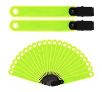 XIHIRCD 24pcs Reflective Trail Markers, Trail Markers with Clips Day & Night Hunting Reflector Trail Markers Trail Marking Tacks for Outdoor Hiking Camping Hunting (Fluorescent Yellow)