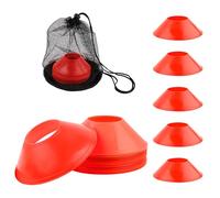 XIHIRCD 25pcs Soccer Cones for Sports Training, Mini Football Cones & Mesh Bag Flexible Agility Cones Premium Training Cones for Basketball Football Running Drills Sports Games Skating Kids(red)