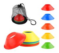 XIHIRCD 25pcs Soccer Cones for Sports Training, Mini Football Cones & Mesh Bag Flexible Agility Cones Premium Training Cones for Basketball Football Running Drills Sports Games Skating Kids(5 colors)